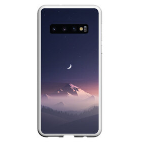 Чехол для Samsung Galaxy S10 с принтом Ночное небо в Кировске, Силикон | Область печати: задняя сторона чехла, без боковых панелей | Тематика изображения на принте: mountains | sky | space | астрономия | горы | космос | небо | ночное небо