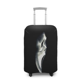 Чехол для чемодана 3D с принтом Крик в Кировске, 86% полиэфир, 14% спандекс | двустороннее нанесение принта, прорези для ручек и колес | scream | крик | маска | ужастик | ужасы