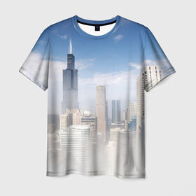 Мужская футболка 3D с принтом Chicago в Кировске, 100% полиэфир | прямой крой, круглый вырез горловины, длина до линии бедер | 