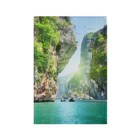 Обложка для паспорта матовая кожа с принтом Таиланд 2 в Кировске, натуральная матовая кожа | размер 19,3 х 13,7 см; прозрачные пластиковые крепления | 
