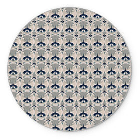 Коврик круглый с принтом Енот в Кировске, резина и полиэстер | круглая форма, изображение наносится на всю лицевую часть | енот | животные