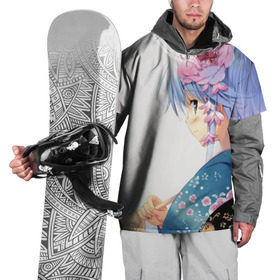 Накидка на куртку 3D с принтом Прекрасный ангел в Кировске, 100% полиэстер |  | девушка | зонт