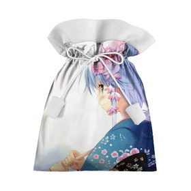 Подарочный 3D мешок с принтом Прекрасный ангел в Кировске, 100% полиэстер | Размер: 29*39 см | Тематика изображения на принте: девушка | зонт