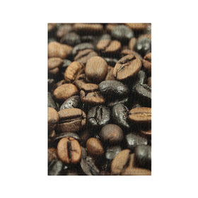 Обложка для паспорта матовая кожа с принтом зерна кофе в Кировске, натуральная матовая кожа | размер 19,3 х 13,7 см; прозрачные пластиковые крепления | зерна | кофе
