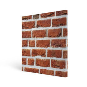Холст квадратный с принтом старая кирпичная стена в Кировске, 100% ПВХ |  | камни | кирпич | постройка | стена | стройка | цемент