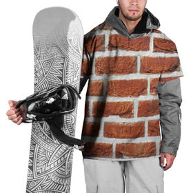 Накидка на куртку 3D с принтом старая кирпичная стена в Кировске, 100% полиэстер |  | камни | кирпич | постройка | стена | стройка | цемент