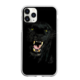 Чехол для iPhone 11 Pro Max матовый с принтом Чёрная пантера в Кировске, Силикон |  | кошка | оскал | пантера | прикольные картинки