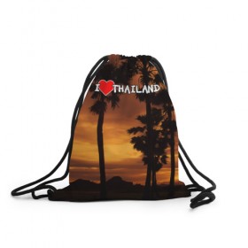 Рюкзак-мешок 3D с принтом Thailand в Кировске, 100% полиэстер | плотность ткани — 200 г/м2, размер — 35 х 45 см; лямки — толстые шнурки, застежка на шнуровке, без карманов и подкладки | Тематика изображения на принте: море | отдых | отпуск | пляж | солнце | туризм | турист