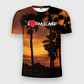 Мужская футболка 3D спортивная с принтом Thailand в Кировске, 100% полиэстер с улучшенными характеристиками | приталенный силуэт, круглая горловина, широкие плечи, сужается к линии бедра | море | отдых | отпуск | пляж | солнце | туризм | турист