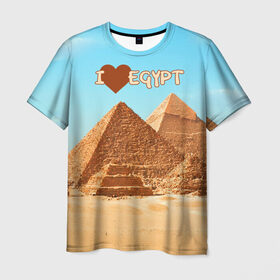 Мужская футболка 3D с принтом Egypt в Кировске, 100% полиэфир | прямой крой, круглый вырез горловины, длина до линии бедер | египет | заграница | отдых | отпуск | пирамиды | турист