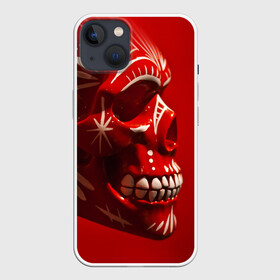 Чехол для iPhone 13 с принтом Красный череп в Кировске,  |  | red | дьявол | красный | монстр | прикольные картинки | череп