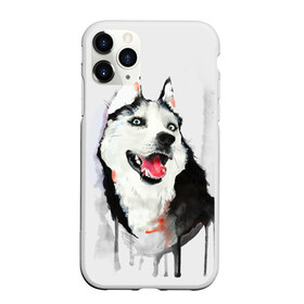 Чехол для iPhone 11 Pro матовый с принтом Хаски в Кировске, Силикон |  | голова животного | кутёнок | прикольные картинки | собака | щенок