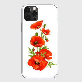 Чехол для iPhone 12 Pro Max с принтом Маки в Кировске, Силикон |  | field | flowers | poppies | poppy | red | wild | красные | мак | маки | поле | полевые | цветы