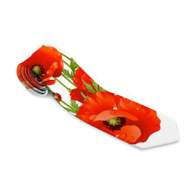 Галстук 3D с принтом Маки в Кировске, 100% полиэстер | Длина 148 см; Плотность 150-180 г/м2 | field | flowers | poppies | poppy | red | wild | красные | мак | маки | поле | полевые | цветы