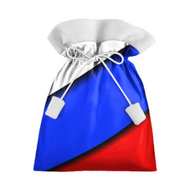 Подарочный 3D мешок с принтом Российский флаг в Кировске, 100% полиэстер | Размер: 29*39 см | косой | наклонный | триколор
