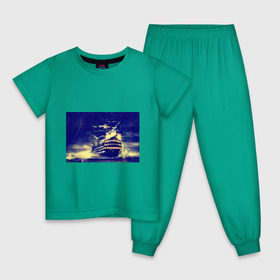 Детская пижама хлопок с принтом Корабль в Кировске, 100% хлопок |  брюки и футболка прямого кроя, без карманов, на брюках мягкая резинка на поясе и по низу штанин
 | Тематика изображения на принте: дождь | парусник | судно | фрегат