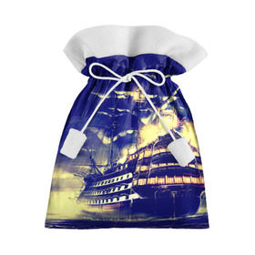Подарочный 3D мешок с принтом Корабль в Кировске, 100% полиэстер | Размер: 29*39 см | дождь | парусник | судно | фрегат