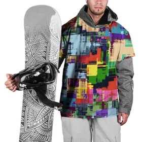 Накидка на куртку 3D с принтом Взрыв красок в Кировске, 100% полиэстер |  | Тематика изображения на принте: абстракция | краски | радуга | узор | цвета