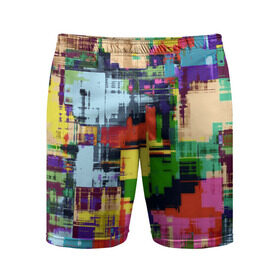 Мужские шорты 3D спортивные с принтом Взрыв красок в Кировске,  |  | абстракция | краски | радуга | узор | цвета
