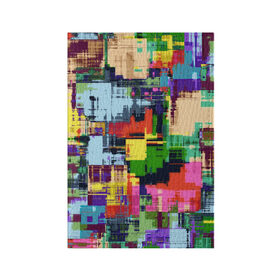 Обложка для паспорта матовая кожа с принтом Взрыв красок в Кировске, натуральная матовая кожа | размер 19,3 х 13,7 см; прозрачные пластиковые крепления | абстракция | краски | радуга | узор | цвета
