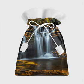 Подарочный 3D мешок с принтом Водопад в Кировске, 100% полиэстер | Размер: 29*39 см | Тематика изображения на принте: вода | лес | пейзаж | природа