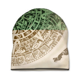Шапка 3D с принтом Народ Майя 2 в Кировске, 100% полиэстер | универсальный размер, печать по всей поверхности изделия | античный | ацтеки | гранж | живопись | культура | майя | орнамент | ретро | старинный | элемент