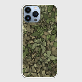 Чехол для iPhone 13 Pro Max с принтом Камуфляж с бабочками в Кировске,  |  | camo | камо | насекомые