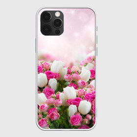 Чехол для iPhone 12 Pro Max с принтом Нежные розы в Кировске, Силикон |  | аромат | букет | вазон | великолепие | краски | красота | куст | нежность | природа | растения | розы | украшение | фауна | цветник | цветы