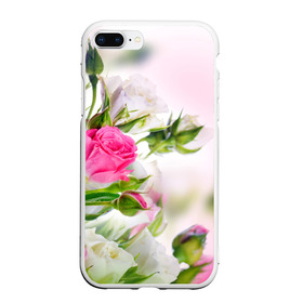 Чехол для iPhone 7Plus/8 Plus матовый с принтом Алые розы в Кировске, Силикон | Область печати: задняя сторона чехла, без боковых панелей | аромат | букет | вазон | великолепие | краски | красота | куст | нежность | природа | растения | розы | украшение | фауна | цветник | цветы