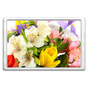 Магнит 45*70 с принтом Красивый букет в Кировске, Пластик | Размер: 78*52 мм; Размер печати: 70*45 | аромат | астры | букет | вазон | великолепие | гвоздики | гиацинт | гортензия | калла | краски | красота | куст | лилия | орхидея | пион | подсолнух | полевые цветы | природа | растения | розы | ромашки