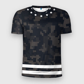Мужская футболка 3D спортивная с принтом Camouflage в Кировске, 100% полиэстер с улучшенными характеристиками | приталенный силуэт, круглая горловина, широкие плечи, сужается к линии бедра | 