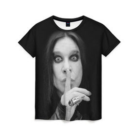 Женская футболка 3D с принтом Ozzy Osbourne в Кировске, 100% полиэфир ( синтетическое хлопкоподобное полотно) | прямой крой, круглый вырез горловины, длина до линии бедер | rock | знаменитость | оззи осборн | рок | рок группа | рок звезда | рок музыка