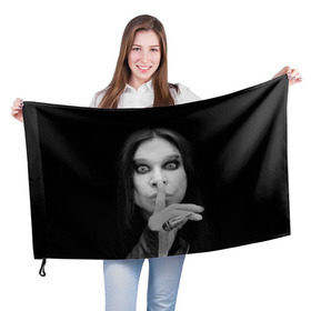 Флаг 3D с принтом Ozzy Osbourne в Кировске, 100% полиэстер | плотность ткани — 95 г/м2, размер — 67 х 109 см. Принт наносится с одной стороны | rock | знаменитость | оззи осборн | рок | рок группа | рок звезда | рок музыка