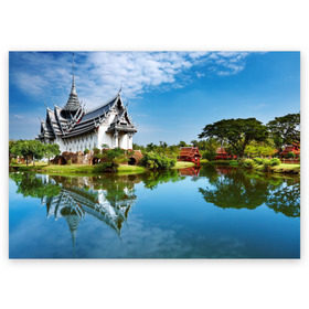 Поздравительная открытка с принтом Таиланд в Кировске, 100% бумага | плотность бумаги 280 г/м2, матовая, на обратной стороне линовка и место для марки
 | asia | bangkok | thailand | азия | бангкок | жара | змеи | крокодилы | море | обезьяны | океан | острова | отдых | отпуск | пляжи | проституция | рай | спорт | таиланд | тай | трансвеститы | туризм