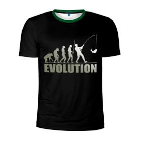 Мужская футболка 3D спортивная с принтом Эволюция в Кировске, 100% полиэстер с улучшенными характеристиками | приталенный силуэт, круглая горловина, широкие плечи, сужается к линии бедра | эволюция