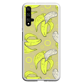 Чехол для Honor 20 с принтом Банан 8 в Кировске, Силикон | Область печати: задняя сторона чехла, без боковых панелей | banana | банан | бананы | паттерн