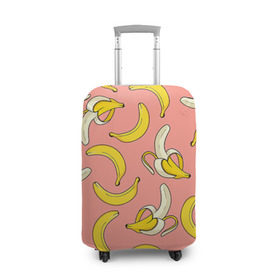 Чехол для чемодана 3D с принтом Банан 1 в Кировске, 86% полиэфир, 14% спандекс | двустороннее нанесение принта, прорези для ручек и колес | banana | банан | бананы | паттерн