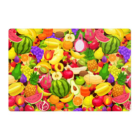 Магнитный плакат 3Х2 с принтом Веселые фрукты в Кировске, Полимерный материал с магнитным слоем | 6 деталей размером 9*9 см | Тематика изображения на принте: апельсин | арбуз | банан | виноград | груша | киви | овощи | питание | ппп | правильное | тайланд | фрукт | яблоко