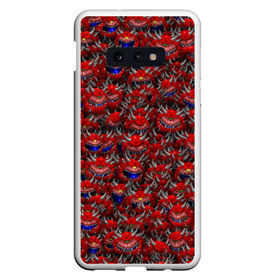 Чехол для Samsung S10E с принтом Какодемоны (pixel-art) в Кировске, Силикон | Область печати: задняя сторона чехла, без боковых панелей | Тематика изображения на принте: doom | демон | дум