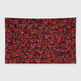 Флаг-баннер с принтом Какодемоны (pixel-art) в Кировске, 100% полиэстер | размер 67 х 109 см, плотность ткани — 95 г/м2; по краям флага есть четыре люверса для крепления | doom | демон | дум