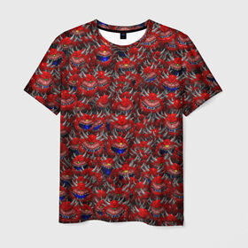 Мужская футболка 3D с принтом Какодемоны (pixel-art) в Кировске, 100% полиэфир | прямой крой, круглый вырез горловины, длина до линии бедер | doom | демон | дум