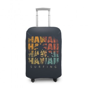 Чехол для чемодана 3D с принтом HAWAII в Кировске, 86% полиэфир, 14% спандекс | двустороннее нанесение принта, прорези для ручек и колес | hawaii | гаваи | лето | океан | отдых | пальмы | пляж | серф