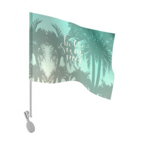 Флаг для автомобиля с принтом HAWAII 8 в Кировске, 100% полиэстер | Размер: 30*21 см | hawaii | гаваи | лето | океан | отдых | пальмы | пляж | серф