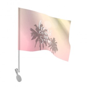 Флаг для автомобиля с принтом HAWAII 7 в Кировске, 100% полиэстер | Размер: 30*21 см | hawaii | гаваи | лето | океан | отдых | пальмы | пляж | серф