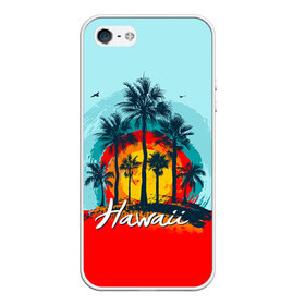 Чехол для iPhone 5/5S матовый с принтом HAWAII 6 в Кировске, Силикон | Область печати: задняя сторона чехла, без боковых панелей | hawaii | гаваи | лето | океан | отдых | пальмы | пляж | серф