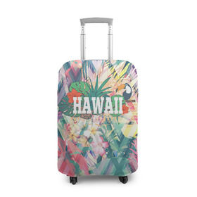 Чехол для чемодана 3D с принтом HAWAII 5 в Кировске, 86% полиэфир, 14% спандекс | двустороннее нанесение принта, прорези для ручек и колес | hawaii | гаваи | лето | океан | отдых | пальмы | пляж | серф