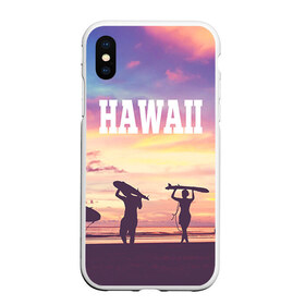 Чехол для iPhone XS Max матовый с принтом HAWAII 3 в Кировске, Силикон | Область печати: задняя сторона чехла, без боковых панелей | hawaii | гаваи | лето | океан | отдых | пальмы | пляж | серф