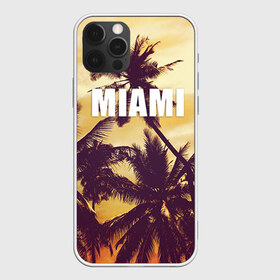 Чехол для iPhone 12 Pro Max с принтом MIAMI в Кировске, Силикон |  | miami | лето | майами | маями | океан | отдых | пальмы | пляж | серф