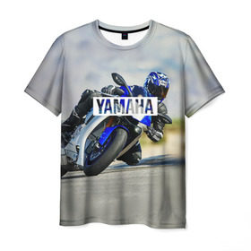 Мужская футболка 3D с принтом Yamaha 5 в Кировске, 100% полиэфир | прямой крой, круглый вырез горловины, длина до линии бедер | yamaha