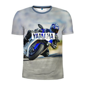 Мужская футболка 3D спортивная с принтом Yamaha 5 в Кировске, 100% полиэстер с улучшенными характеристиками | приталенный силуэт, круглая горловина, широкие плечи, сужается к линии бедра | Тематика изображения на принте: yamaha